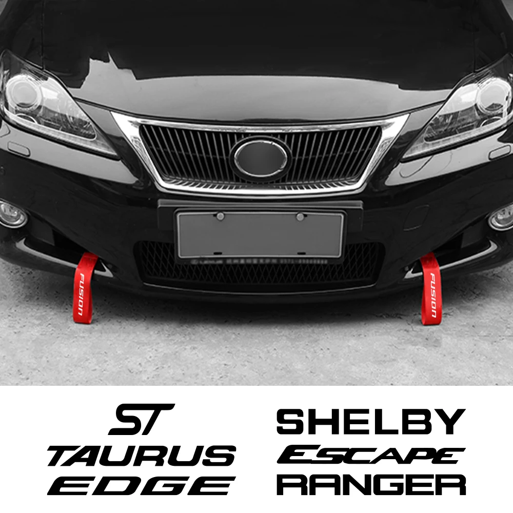 Nylon Tow Strap Car Tow Decoration Car Decoration Strap Car Tow Strap Car Accessories Strap Ratchet Strap For Ford Fusion Ranger Edge Ghia Escape ST Taurus Shelby Car Tow Rope Trailer Racing Strap Auto Exterior Accessories Decoration