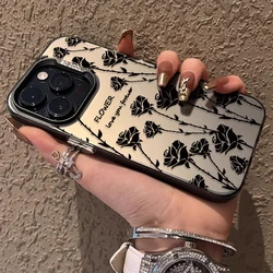 Retro Art Black Rose Hard Phone Case for Redmi K80 (1)