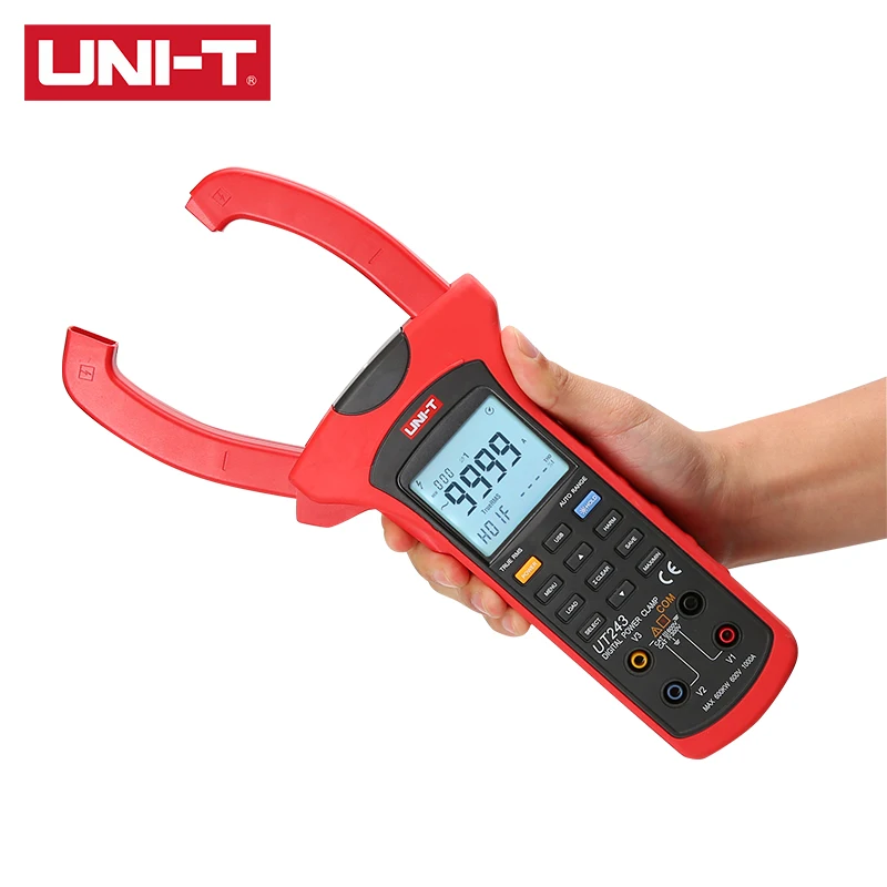 UNI-T UT243 Power Harmonics Clamp Meter True RMS Phase Sequence Detection Max/Min Modes Auto Range 10000 Count LCD Dual Display digital storage oscilloscope Measurement & Analysis Tools