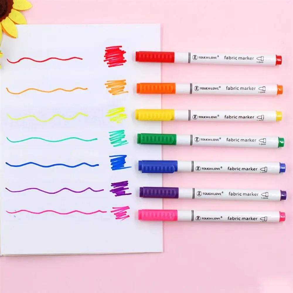 8PCS/Set Waterproof Art Graffiti DIY Crafts Drawing Supplies Fabric Marker Pen T-shirt Markers Textile Paint Pen Painting Tools - 2