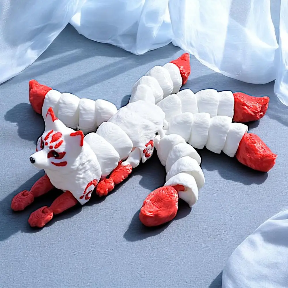 Joints Movable 3D Printed Animal Ornament 3D Printed Five Tailed 3D Printed Animal Model Animal Shape Cute