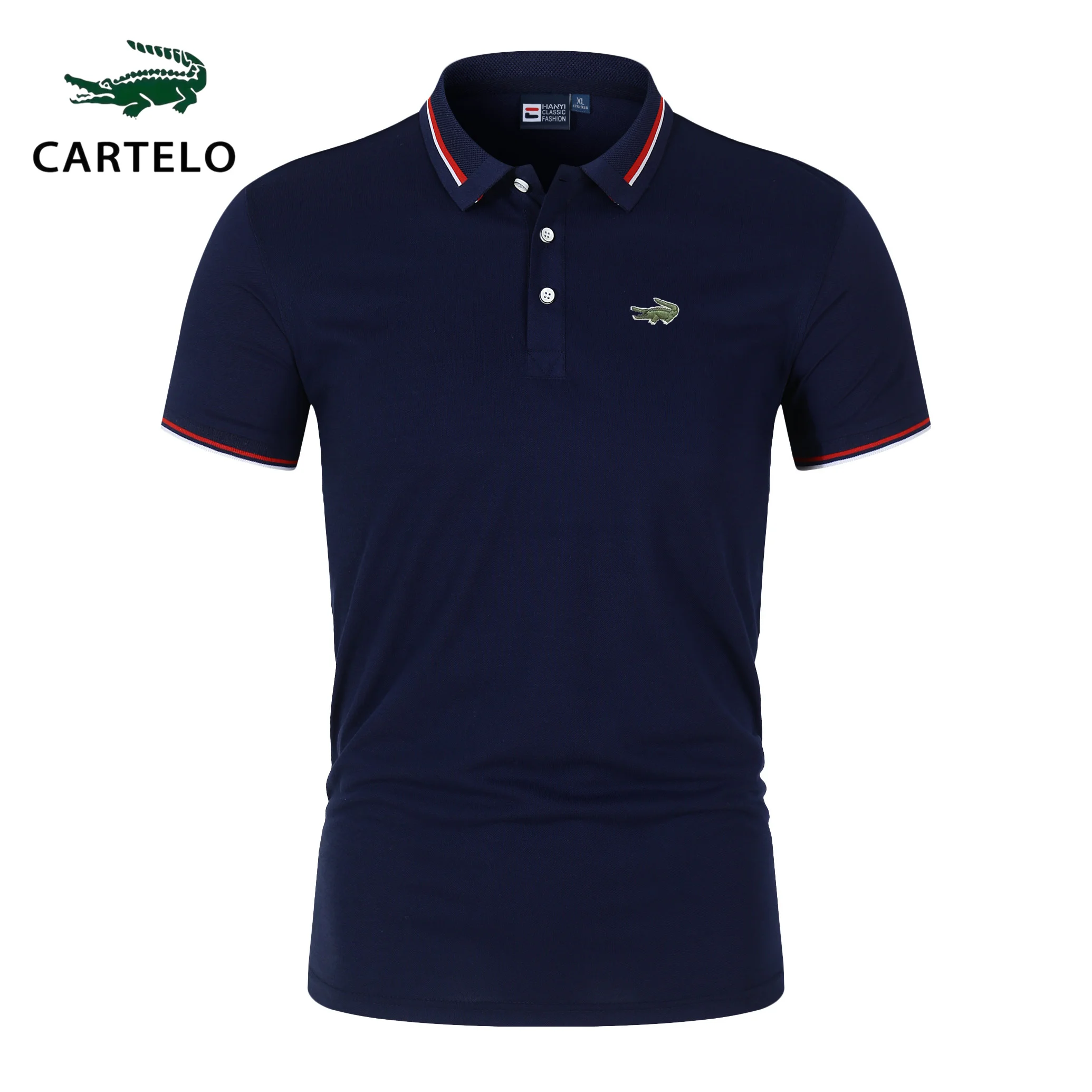 

CARTELO Summer New Embroidered POLO Shirt Men's Short sleeve Youth Business Casual High Quality POLO T-shirt