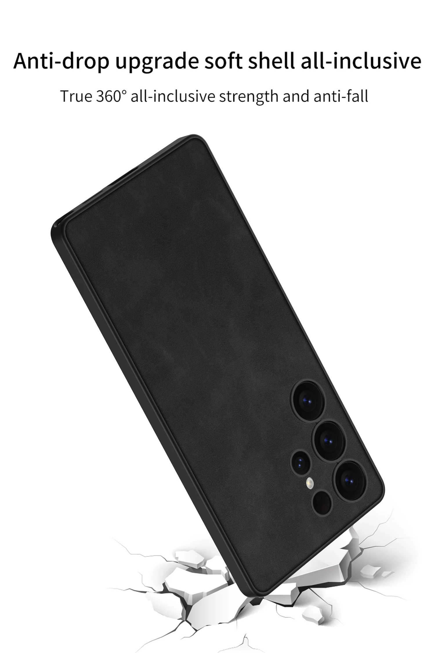 Frosted Leather Slim Case For Samsung Galaxy S25 S24 Ultra Shockproof Soft Edge