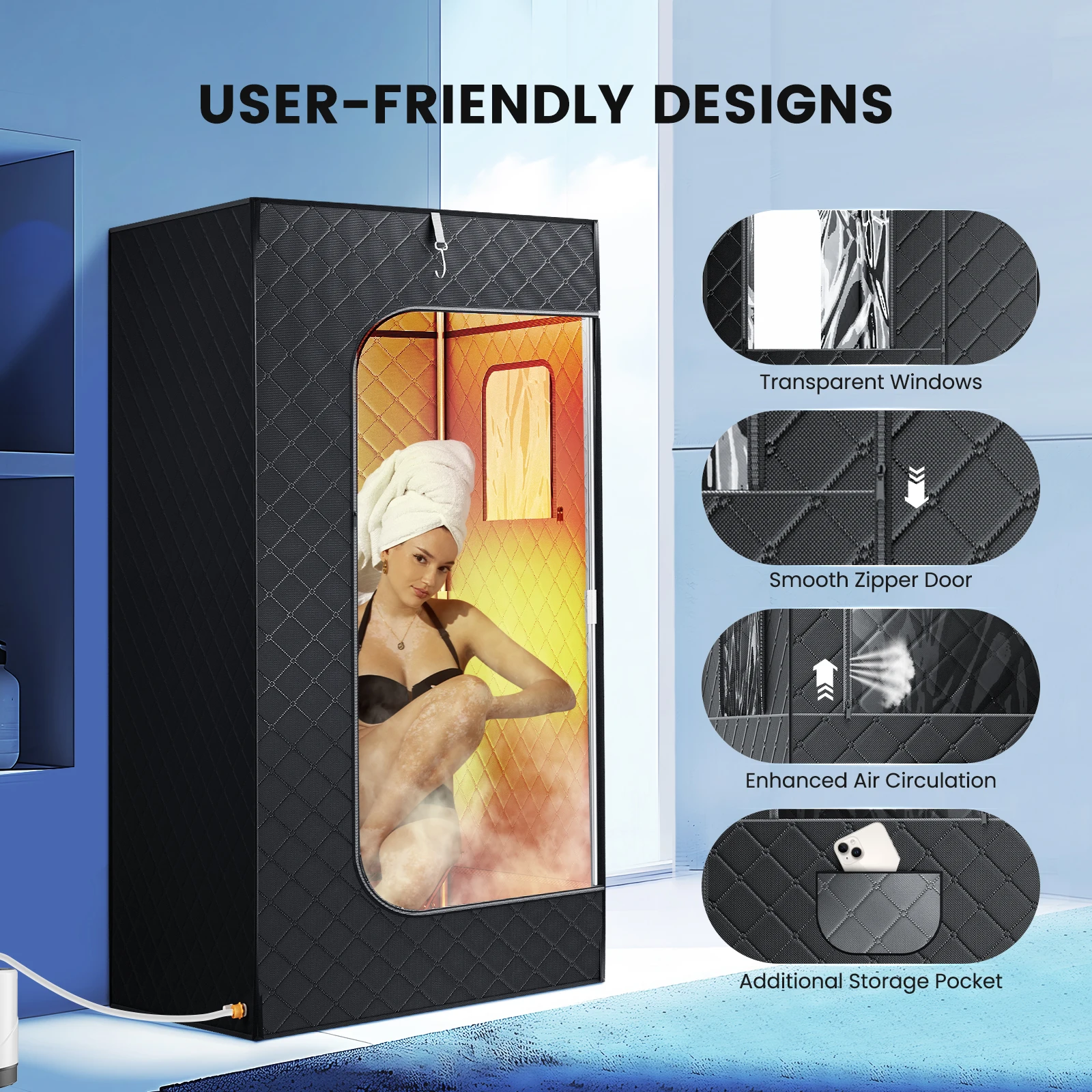 Deluxe Home Steam Sauna 4