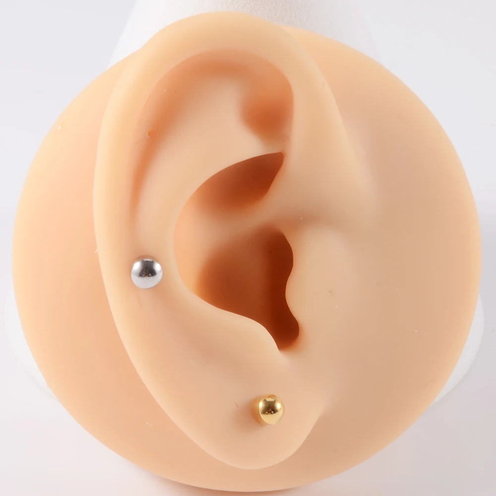 12Pairs Surgical SteelTragus Cartilage Stud 3&4mm CZ Gem Ear Piercing For Ear Piercing Gun 5