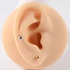 12Pairs Surgical SteelTragus Cartilage Stud 3&4mm CZ Gem Ear Piercing For Ear Piercing Gun 5