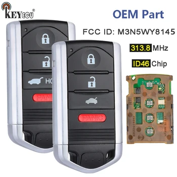 Keyforkess 313.8MHz ID46 Chip ID FCC: muslimoem Parts Smart Remote Key Fob per Acura ZDX TL 2009 2010 2011 2012 2013 2014
