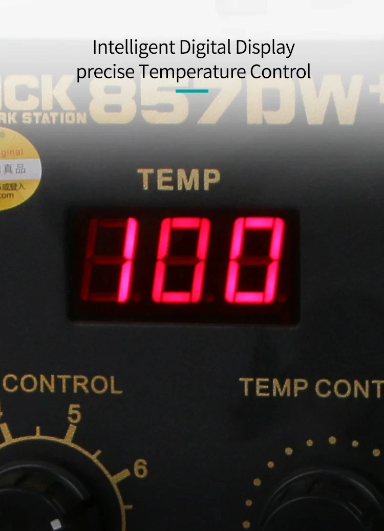 QUICK 857DW+ BGA Rework Station 580W Hot Air Gun Soldering Station with Heater SMD Solder Phone Motherboard PCB Repair