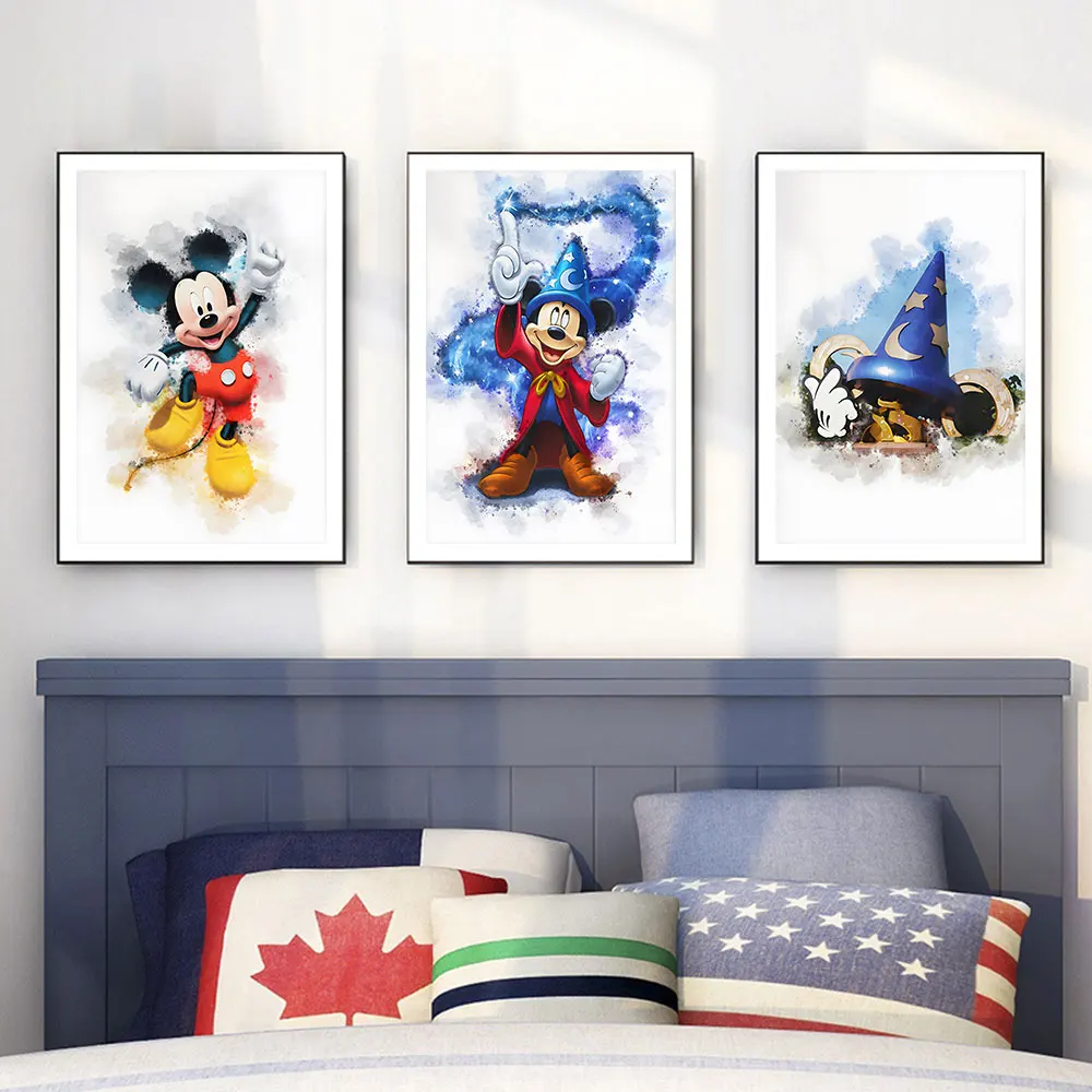 p-steres-de-dibujos-animados-de-disney-pintura-en-lienzo-de-mickey