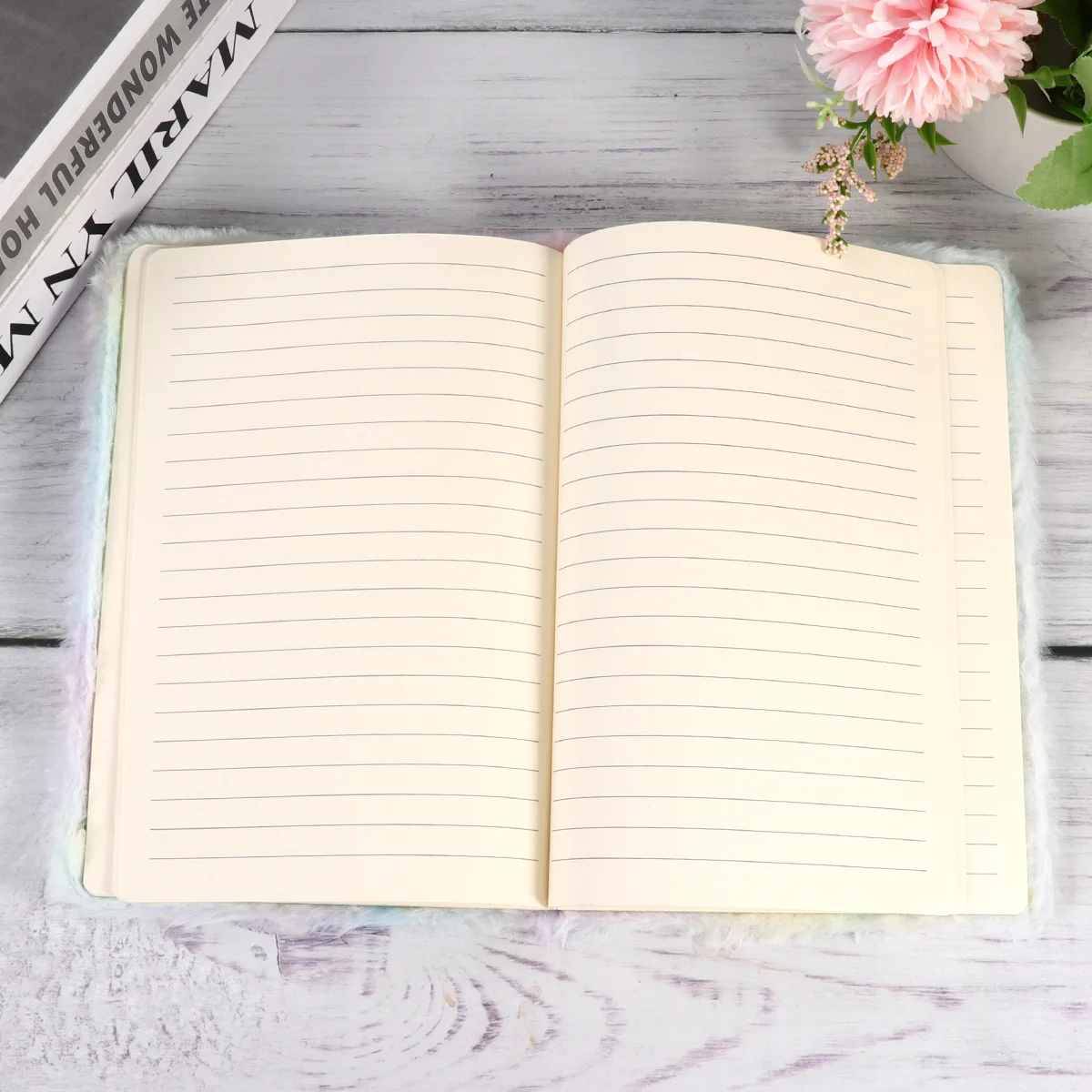 

Cartoon Notebook Journal Diary Book Plush Notepad Colorful Notebook in Gift Box for School Home Office