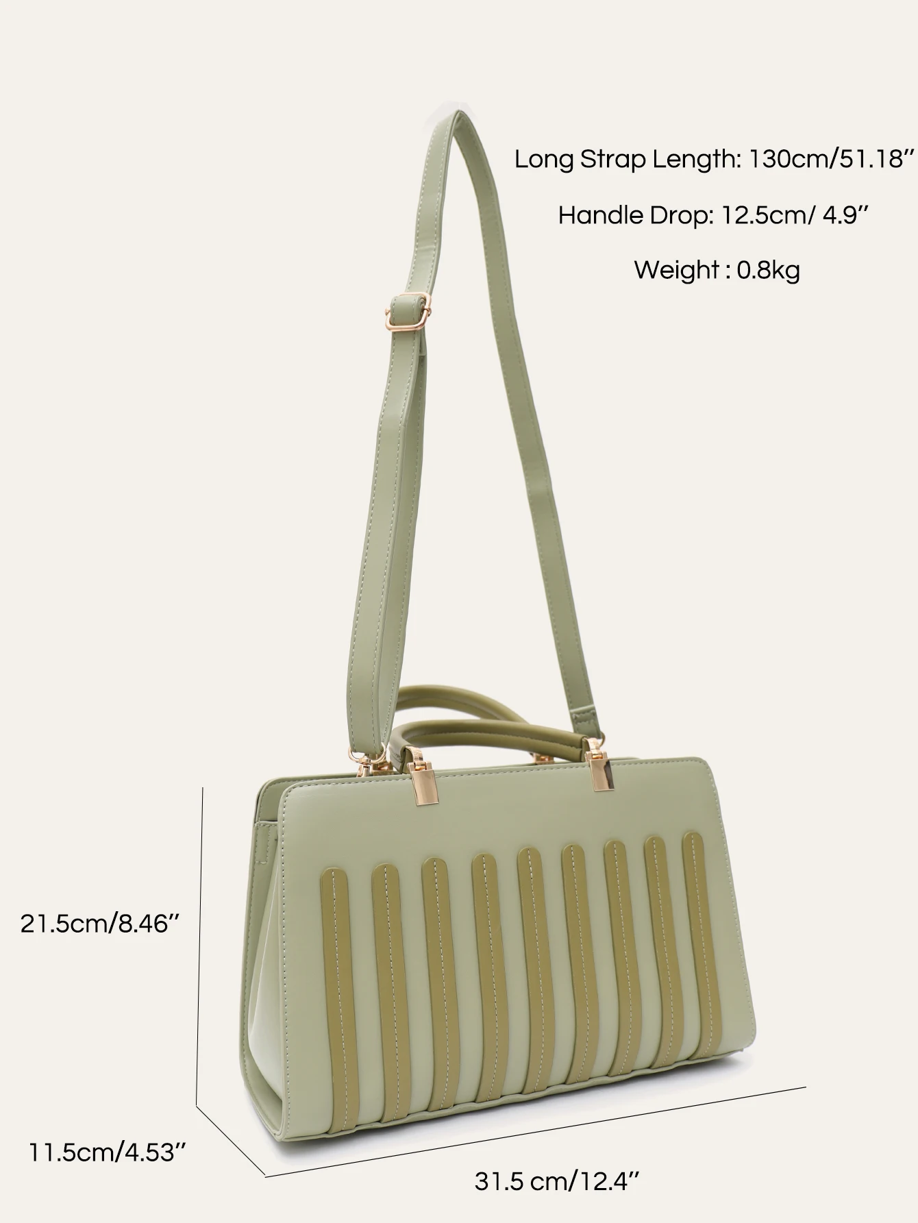 CEZIRA Women Top-handle Tote PU Vegan Leather Contrast Color Stripes Square Handbags Cross Body Shoulder Bags with Long Strap