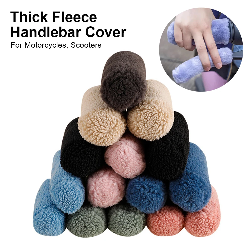 

4-Piece Set Of Motorcycle Plush Winter Warm Handlebar Covers For Electric Vehicles Motorcycles Bicycle Handlebar Covers Tools