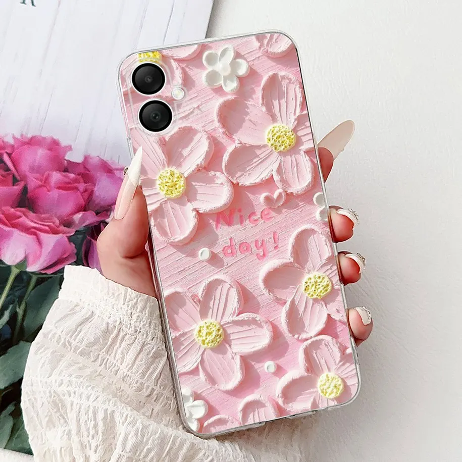 Floral Love Heart Soft Silicone Phone Case - Elegant TPU Cover