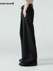 Mauroicardi Spring Autumn Long Loose Casual Baggy Flowy Soft Black Pleated Wide Leg Pants Men Luxury Designer Emo Clothing 2024 3