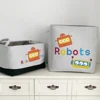 Large Storage Basket for Boys Toys Clothing Kids Laundry Hamper Fabric Cartoon Robot Organizer Bins for Bedroom Shelf Closet 3