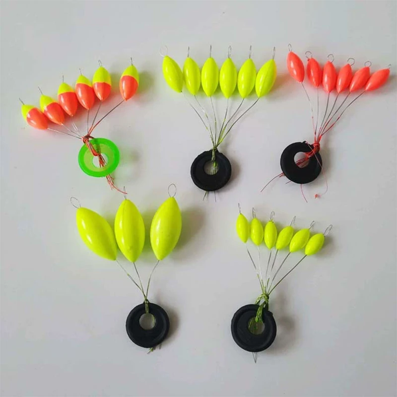 120pcs (20packs) Fishing Float Seven-star Float Bobber Beans Rig Making Fishing Floating Fishing Tools Accessories