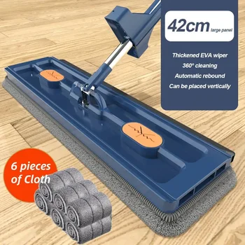 360°Rotating Flat Mop Self-contained Slide Floor Mop Microfiber Lazy No Hand-Washing Floor Floating Mop Household Cleaning Tools 1