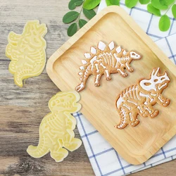 3pcs/set Dinosaur Biscuit Cookie Cutter Mold Dinosaur Biscuit Embossing Mould Baking Silicone Mold Pastry Tools Cookies Tools