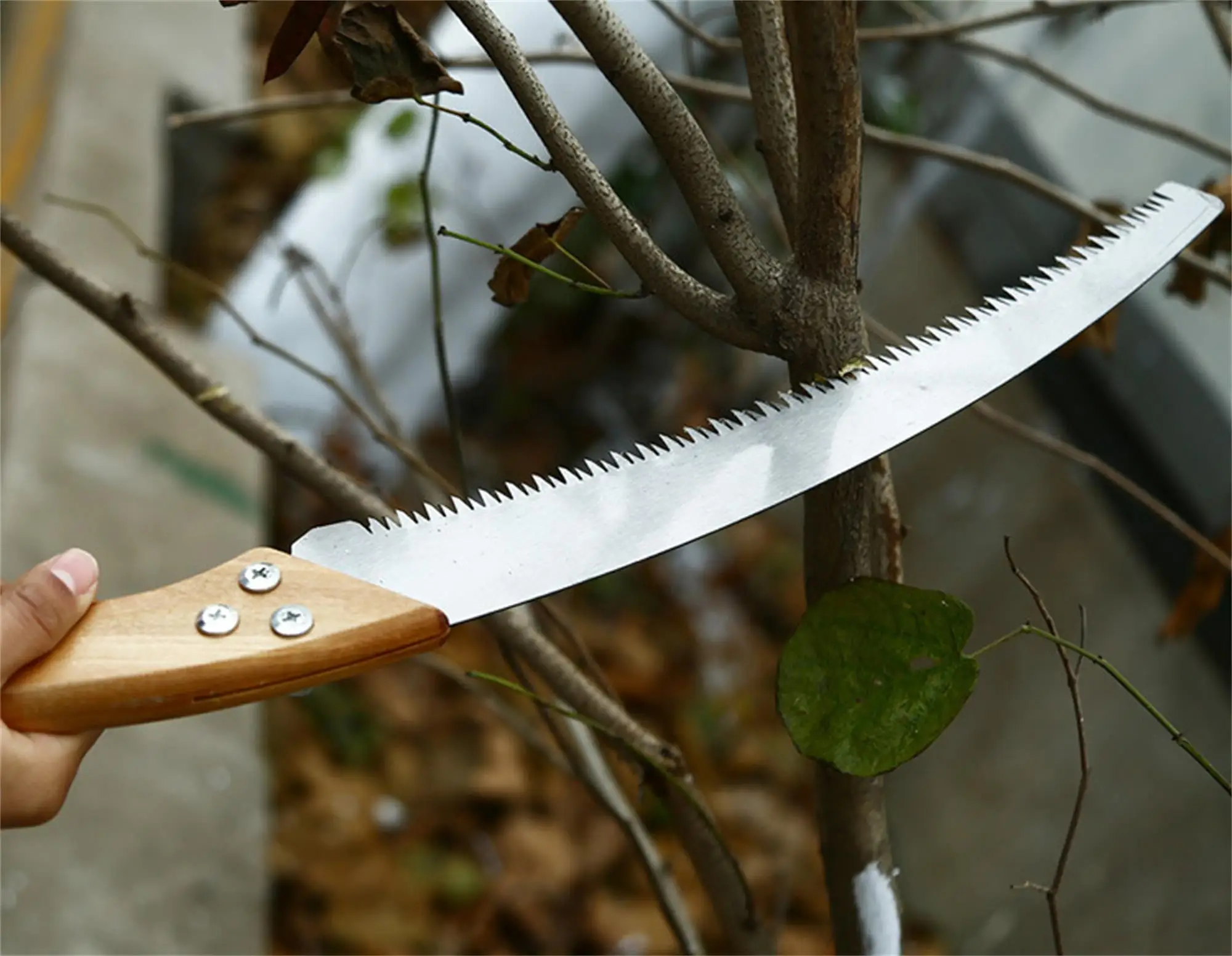 Wood Handle 3 Cutting Edges Pruning Hand Saw Portable Tree Trimmers Outdoor Camping Secateur Gardening Woodworking Logging Tool