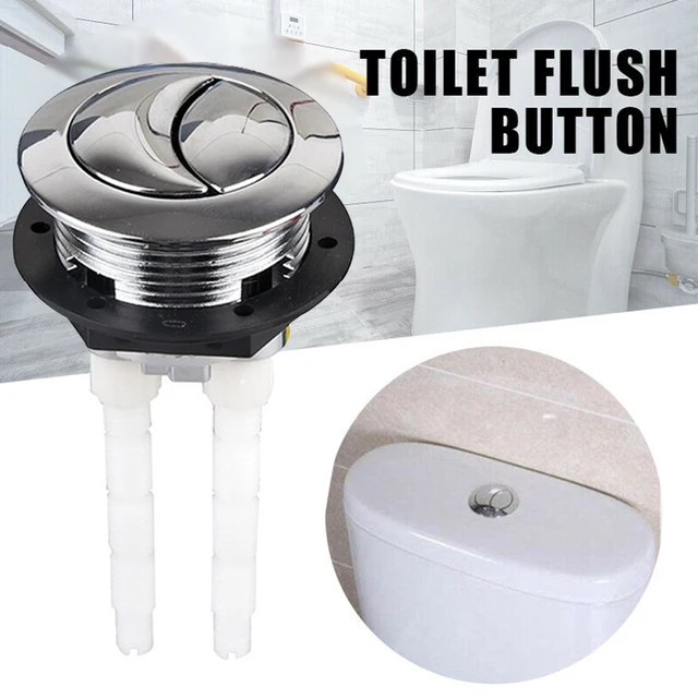 Toilet Button Tank Push Water Replacement Flush Kit Rod Flushing Parts  Cover Flusher Lid Dual Bathroom Single Round 