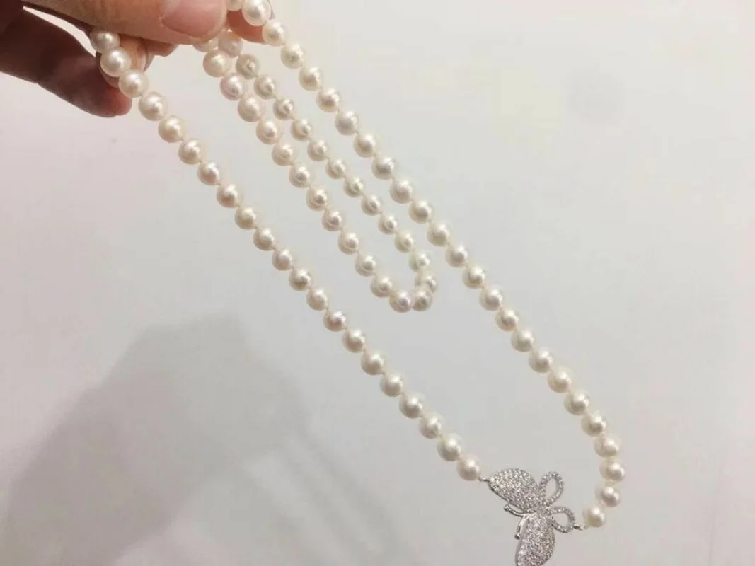 

Элегантное Круглое Белое жемчужное ожерелье 9-10 мм южного моря, 26 дюймов, ювелирные изделия, винтажное ожерелье с кисточками netflix