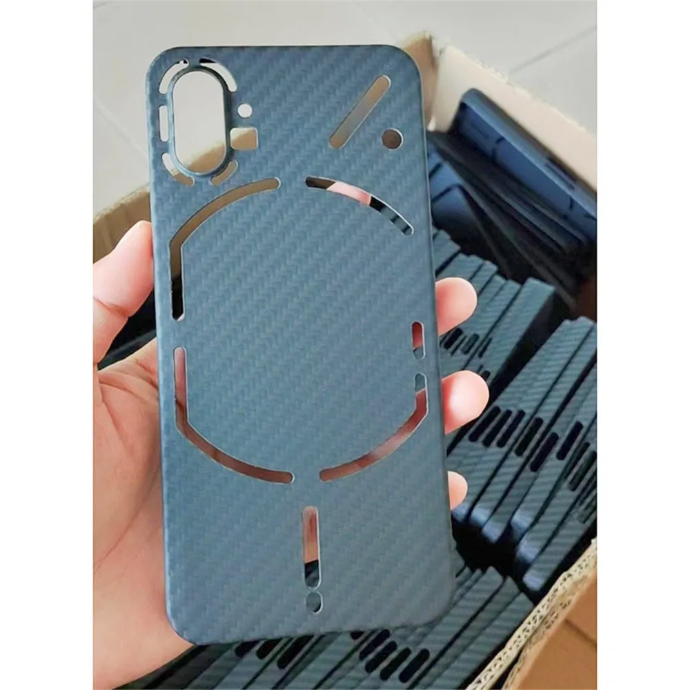 Super Slim Case for Nothing Phone 1 Real Aramid Fiber Protective Cover Skin, Soft Touch Sturdy Durable Carbon Case