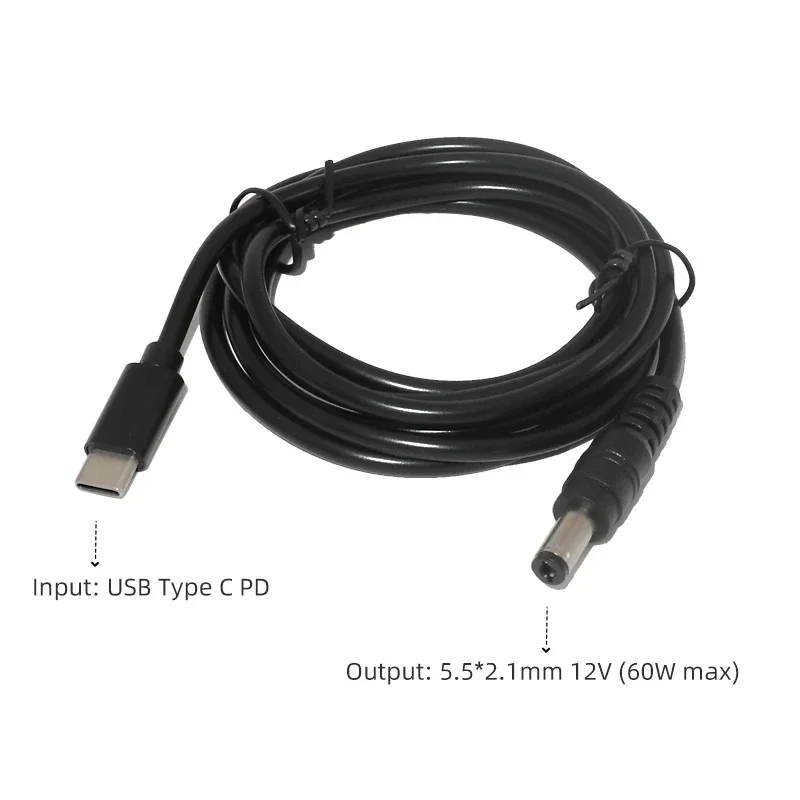 Sourcing Map Cavo USB C A DC 5.5x2.1 Mm – Ricarica Rapida PD 65W/12V/3A – 1.5m – Per Router, TV Box, Fotocamere - 6