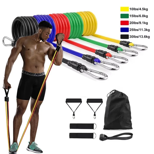 Crossfit Latex Resistance Band Set | Yoga Rope | Fitness Equipment | Elastic Rubber Expander Weight plates Adjustable dumbbell