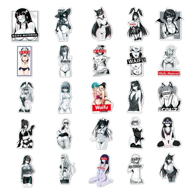 10//50 Adult Naked Sexy Waifu Hentai Stickers Suncensored Decals for Laptop  Phone Luggage Skateboard Sticker Toys Gift