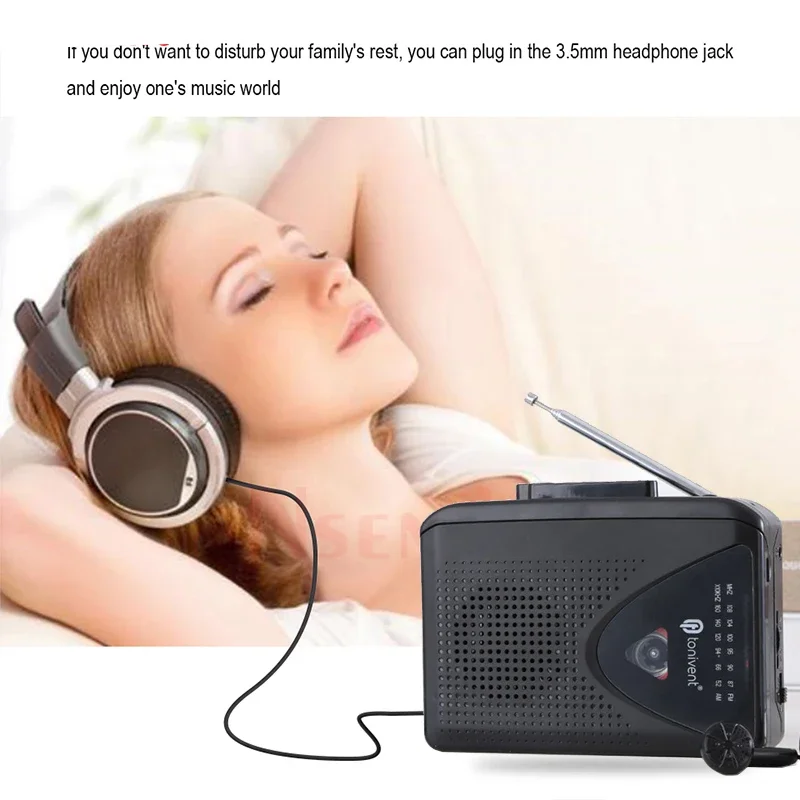 Cassette Player Super Loudspeaker Radio USB Tape Recorders to MP3 Converter AM/FM Radio Walkman Auto Reverse Music Player