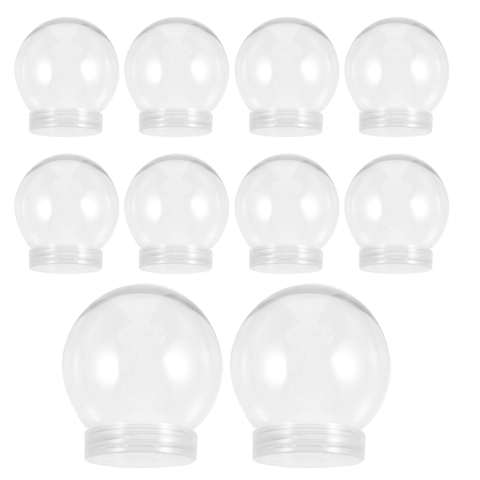 

10 Pcs DIY Transparent Plastic Water Ball Snowball with Screw Cap 10pcs (300ml Cap) Globes Clear Stuffed Shape Child Kit Empty