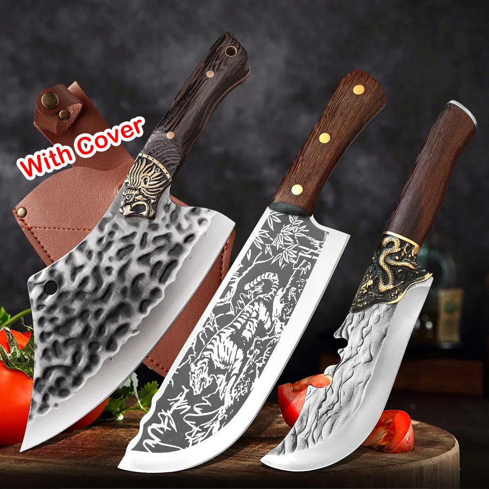 Chinese Handmade Stainless Steel Knife Meat Cleave Slicing