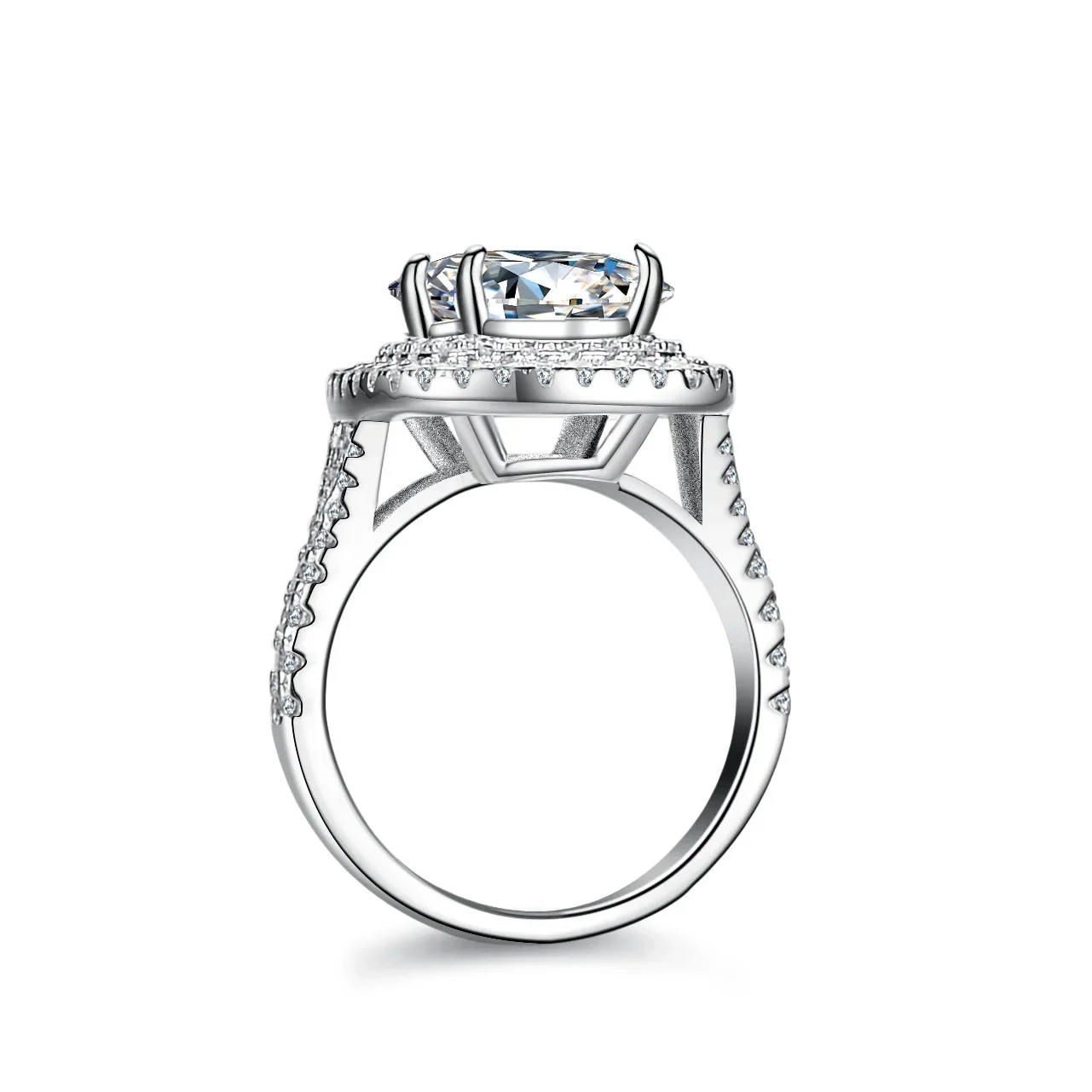 Рисунок 5 - Роскошные платиновые кольца с муассанитом 4CT D цвета