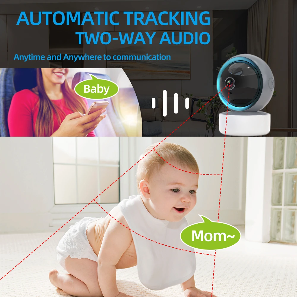 Tuya Smart Life Home Security Camera System Wireless 5MP Wifi CCTV PTZ IP Video Surveillance Camera 2 Way Audio Baby Monitor 2K