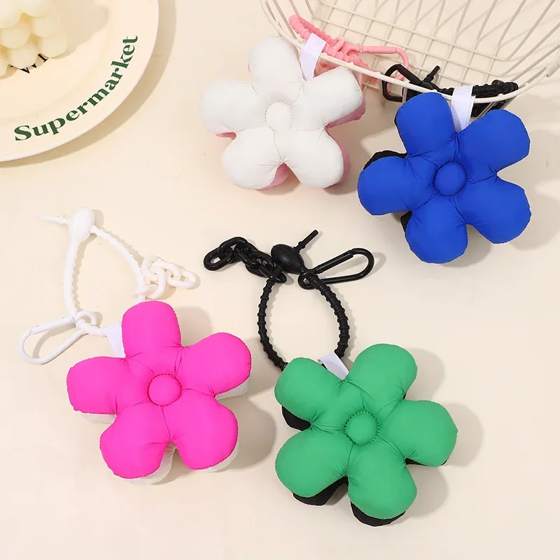 Color Cute Acrylic Keychain Five-petal Flower Car Key Chain