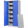 Metal Garage Storage Cabinets with Lock Door and Adjustable Shelves, Steel Tool Cabinets for Warehouse Organisieren (Blue Gray) 1