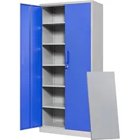 Metal Garage Storage Cabinets with Lock Door and Adjustable Shelves, Steel Tool Cabinets for Warehouse Organisieren (Blue Gray) 1