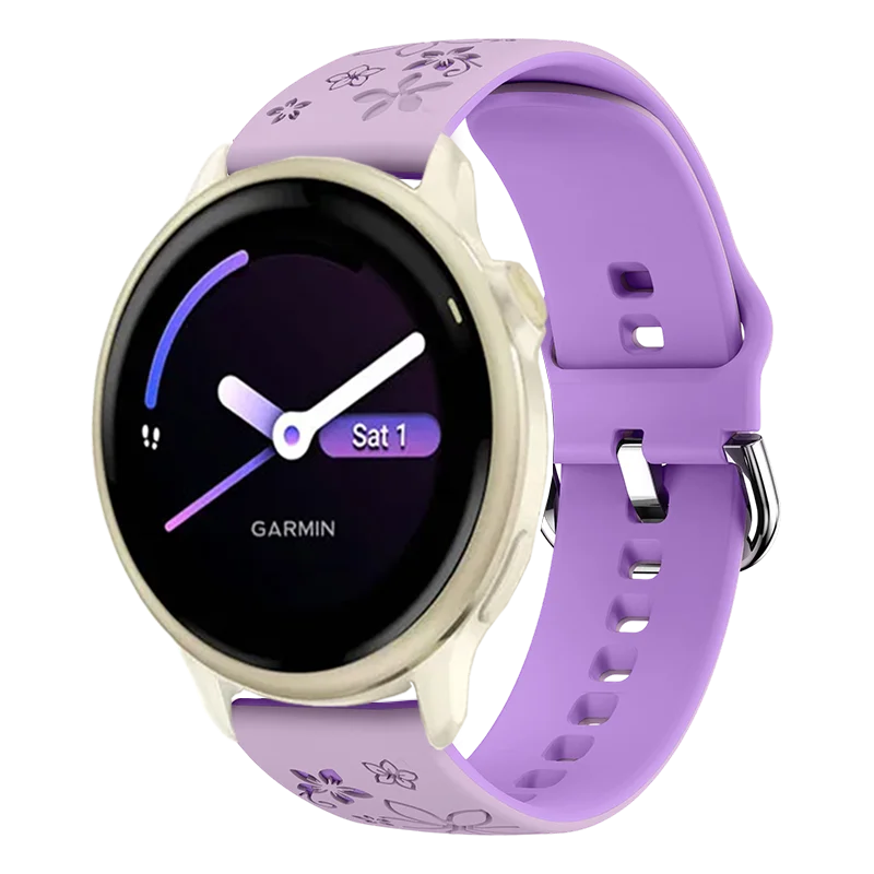 Comfortable 20mm Laser Engraved Silicone Strap Replacement Band
