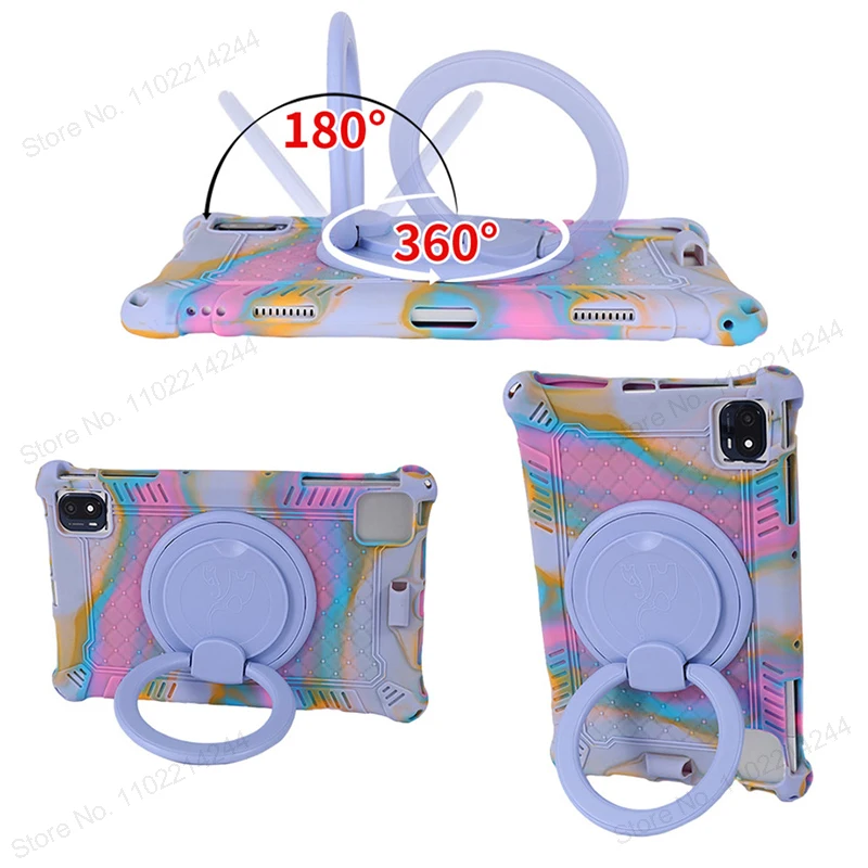 Capa Protetora para Tablet Silicon Stand Estojos para Crianças Tcl Tab 10s 10l 10.1 10.36 - Imagem 4