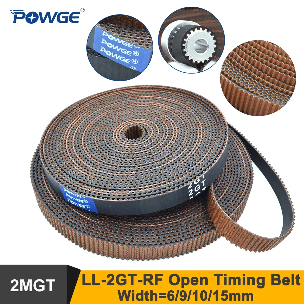 Correia Sincronizada Síncrona Powge-open para Impressora 3d Borracha Baixa e Poeira Baixa Vibração 2m 2m Gt2 rf w = 615 mm 2gt6 2gt-9 2gt-10rf