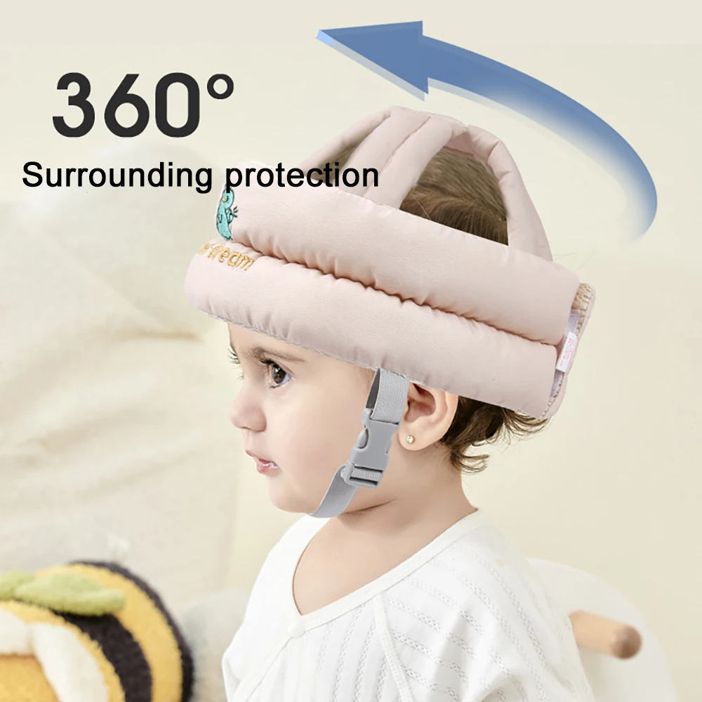 Infant Toddler Cartoon Mesh Safety Helmet For Walking Crawling Children
