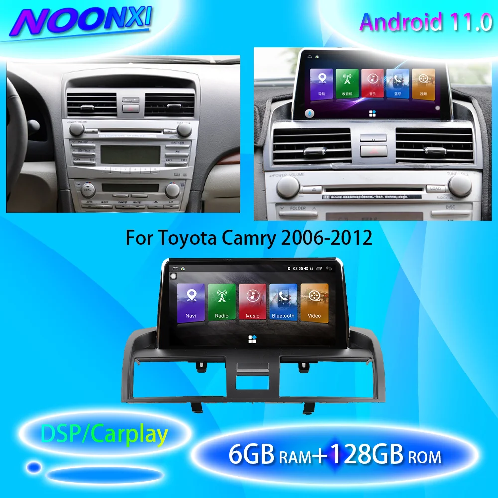 

For Toyota Camry 2006-2012 Car Multimedia Player Accessories GPS Navigation Video DVD Radio Stereo 2Din Carplay Head Unit 6+128G