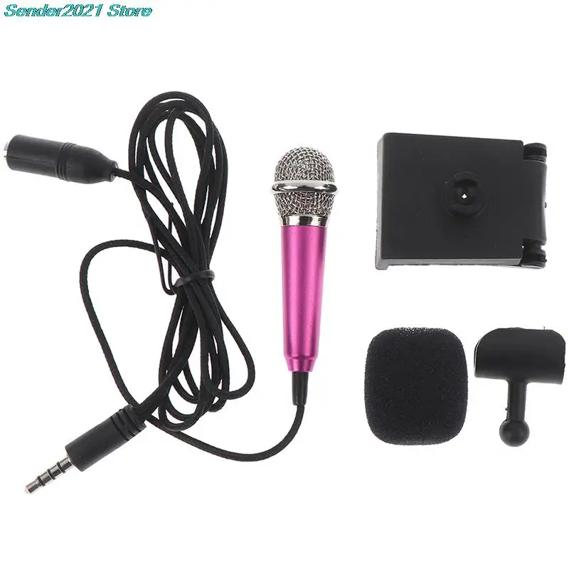 Portable 3.5mm Stereo Studio Mic KTV Karaoke Mini Microphone For Cell Phone PC mics Microphones