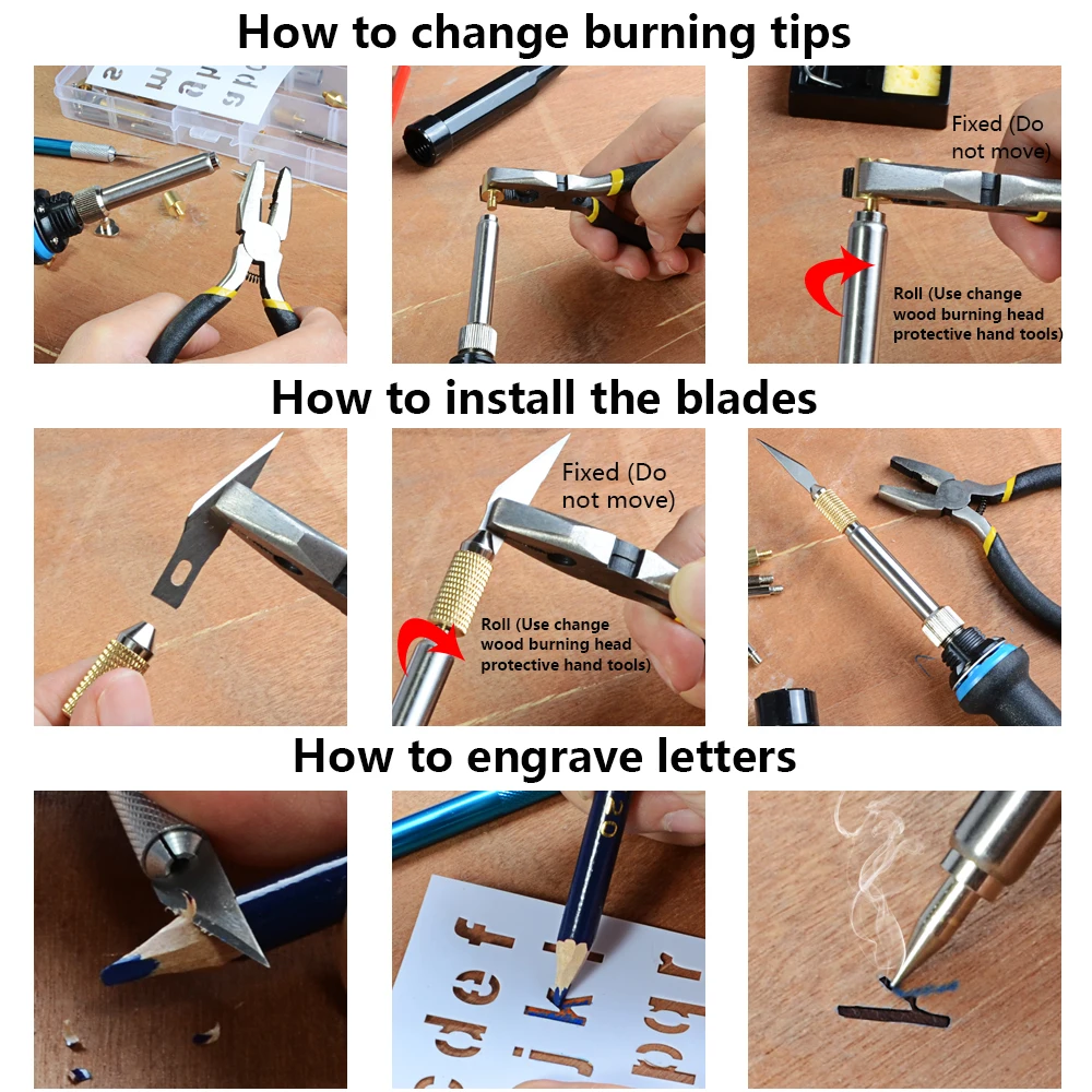 How to change tips of Woodburning Pen ?