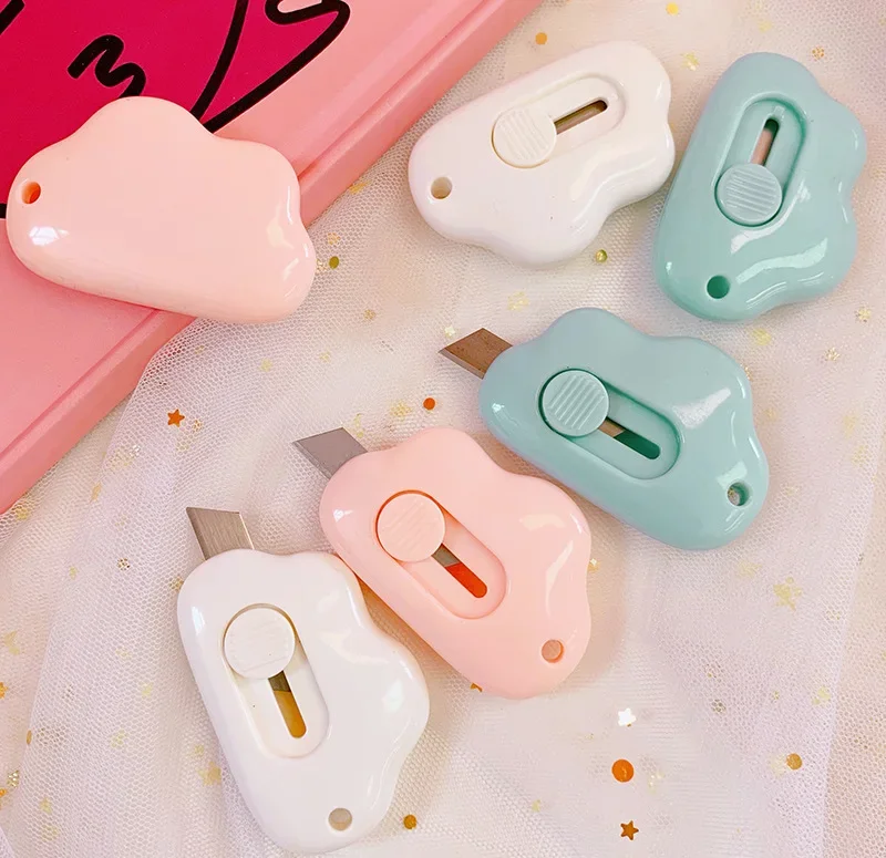 1PC Japanese Cloud Shape Mini Portable Utility Knife Paper Express Unpacking Envelope Office Cutting Paper Art Cutter Stationery