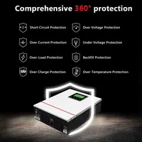 อินเวอร์เตอร์พลังงานแสงอาทิตย์แบบไฮบริด Y&H 1000W 12V 230V ระบบออฟกริด อินเวอร์เตอร์คลื่นไซน์บริสุทธิ์ 80A MPPT พร้อมเครื่องชาร์จพลังงานแสงอาทิตย์ รองรับแรงดันไฟฟ้า PV สูงสุด 150V 3