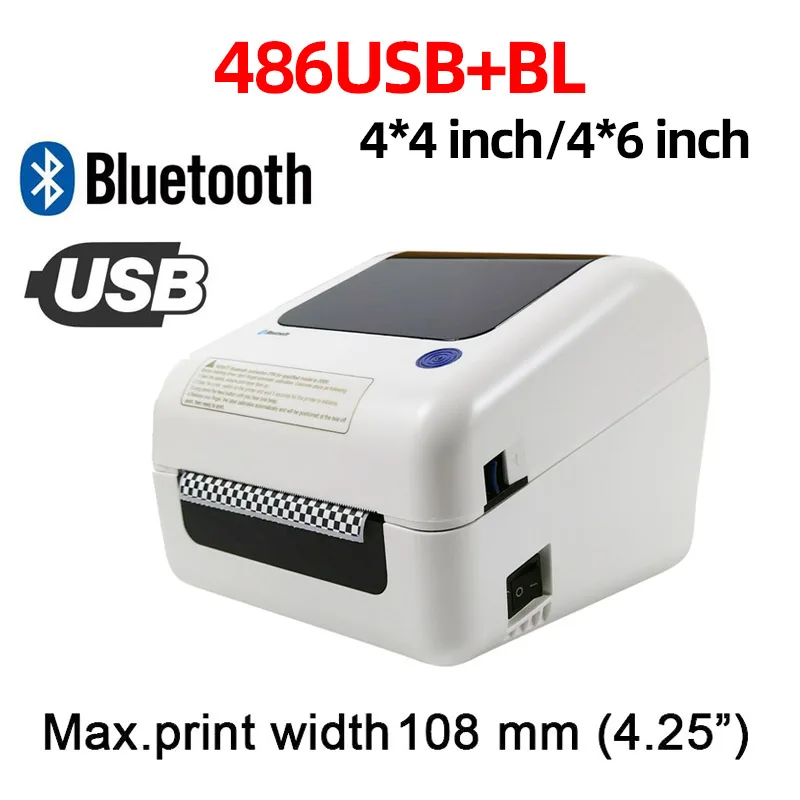 486b Bluetooth/usb Shipping Label/express/thermal Barcode Label Printer