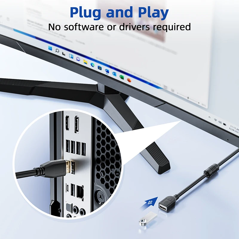 High-Speed 10M Active USB 2.0 Extension Cable with Signal Booster