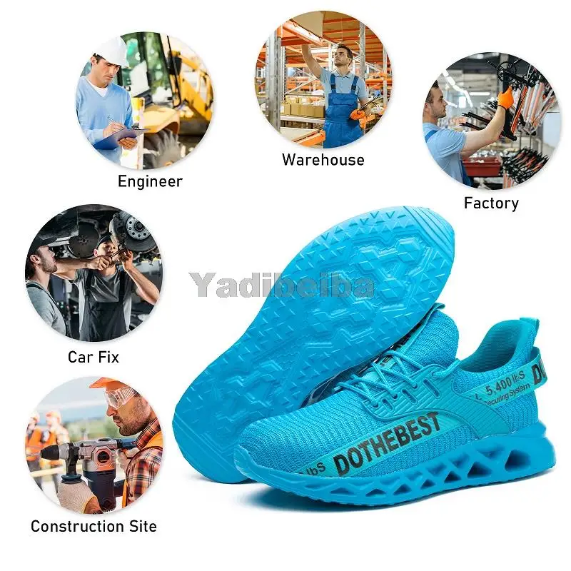 Steel Toe Safety Shoes for Women Men Lightweight Work Sneakers Puncture Proof Work Shoes Coustruction Safety Boots Unisex safety shoes