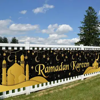 Banner Flag Ramadan Decorations for Home Eid Al Adha